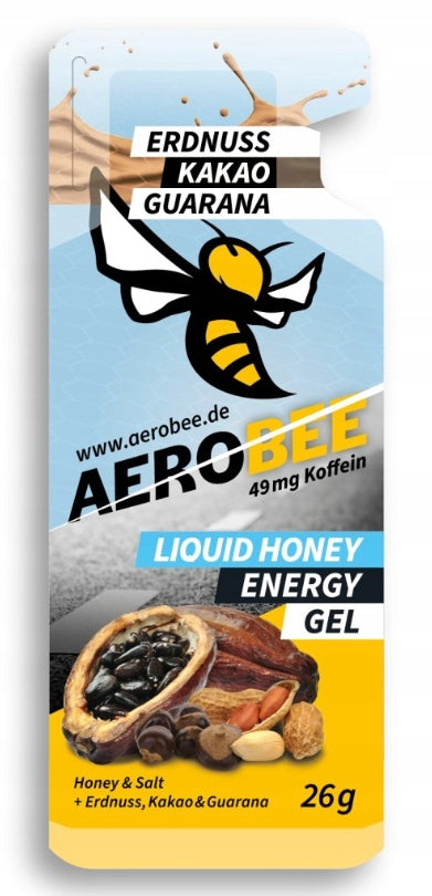 Energy gel AeroBee chocolate-nut 26 g without gluten sachet