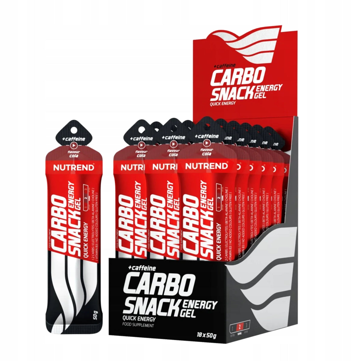 Energy gel CARBOSNACK with caffeine sachet 50 g, cola caffeine vitamin EAN (GTIN) 8594014867138