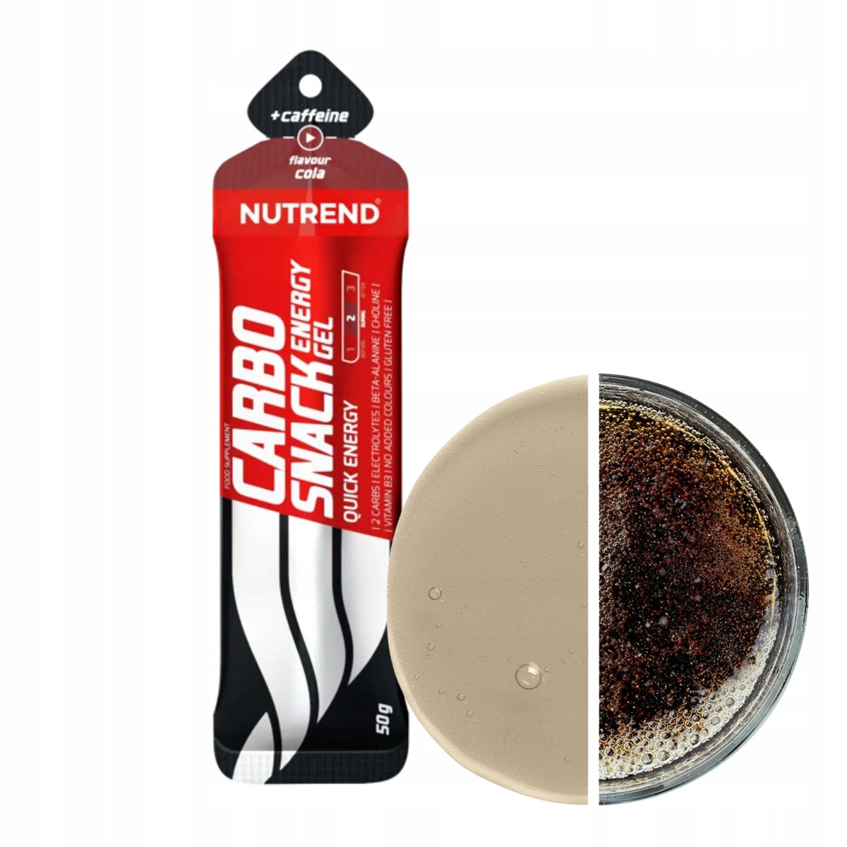 Energy gel CARBOSNACK with caffeine sachet 50 g, cola caffeine vitamin