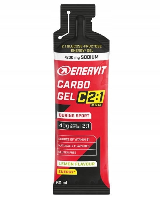 Energy gel Enervit Carbo gel C2:1 PRO lemon with sodium 60g