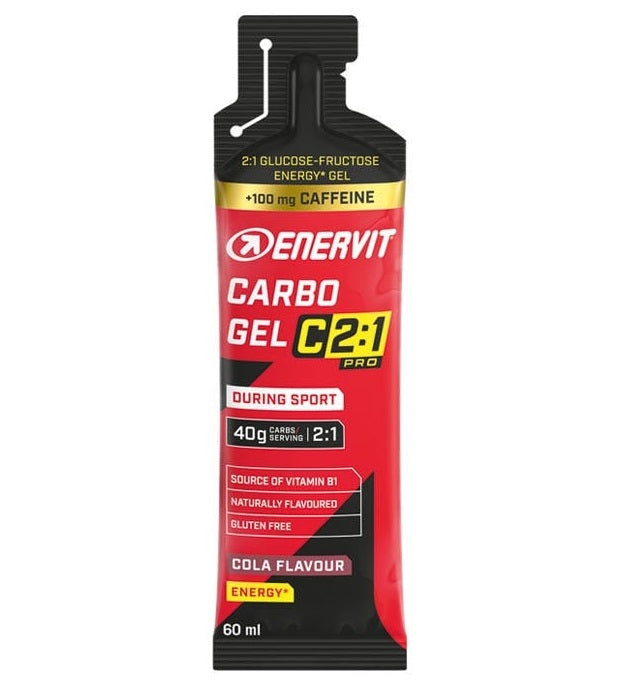 Energy gel Enervit Carbo gel C2:1 PRO taste of cola + caffeine 60 ml