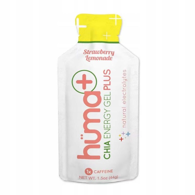 Energy gel Huma Gel PLUS strawberry lemonade (with caffeine) natural Packaging status original