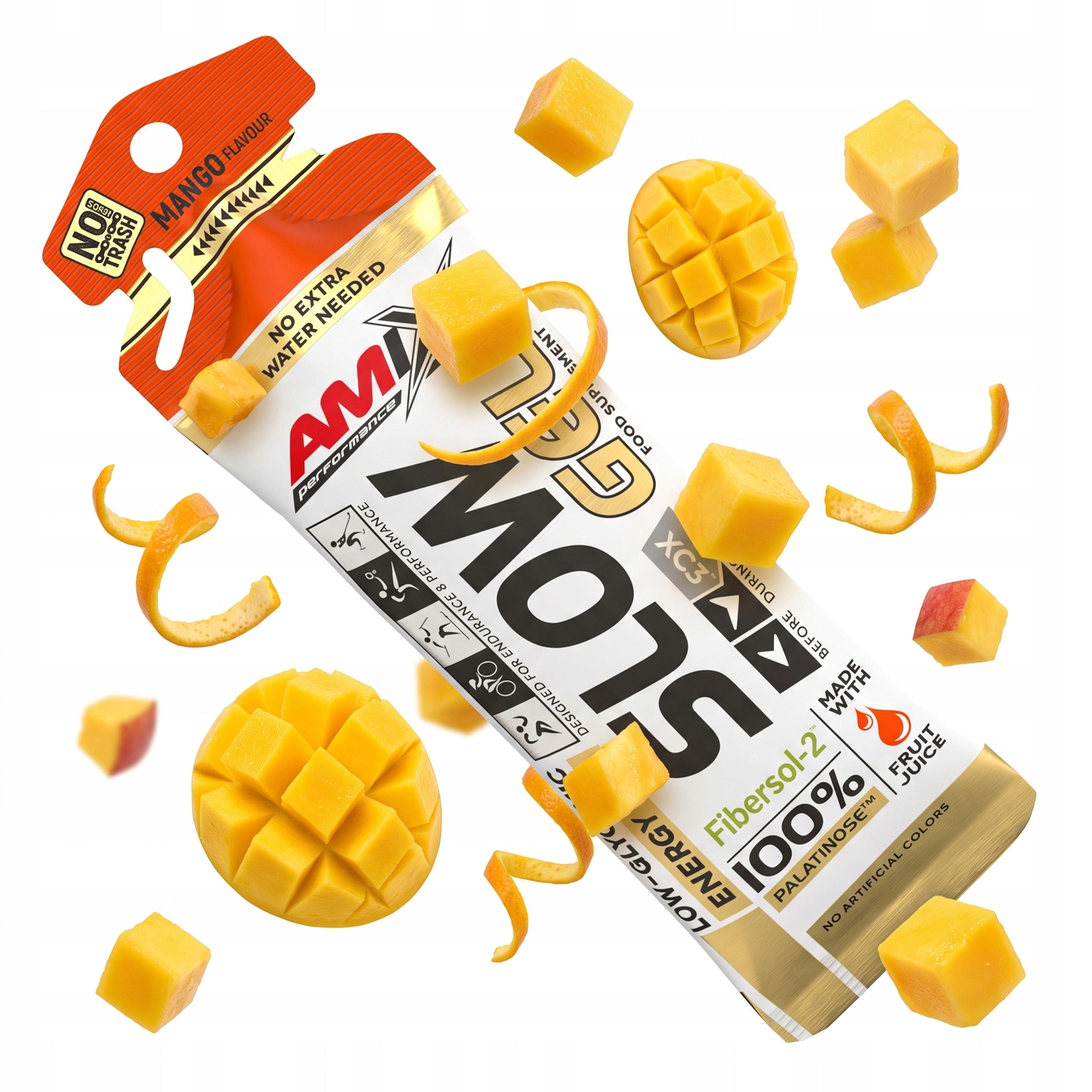 Energy gel carbohydrates palatinosis 45 g mango citrus electrolytes