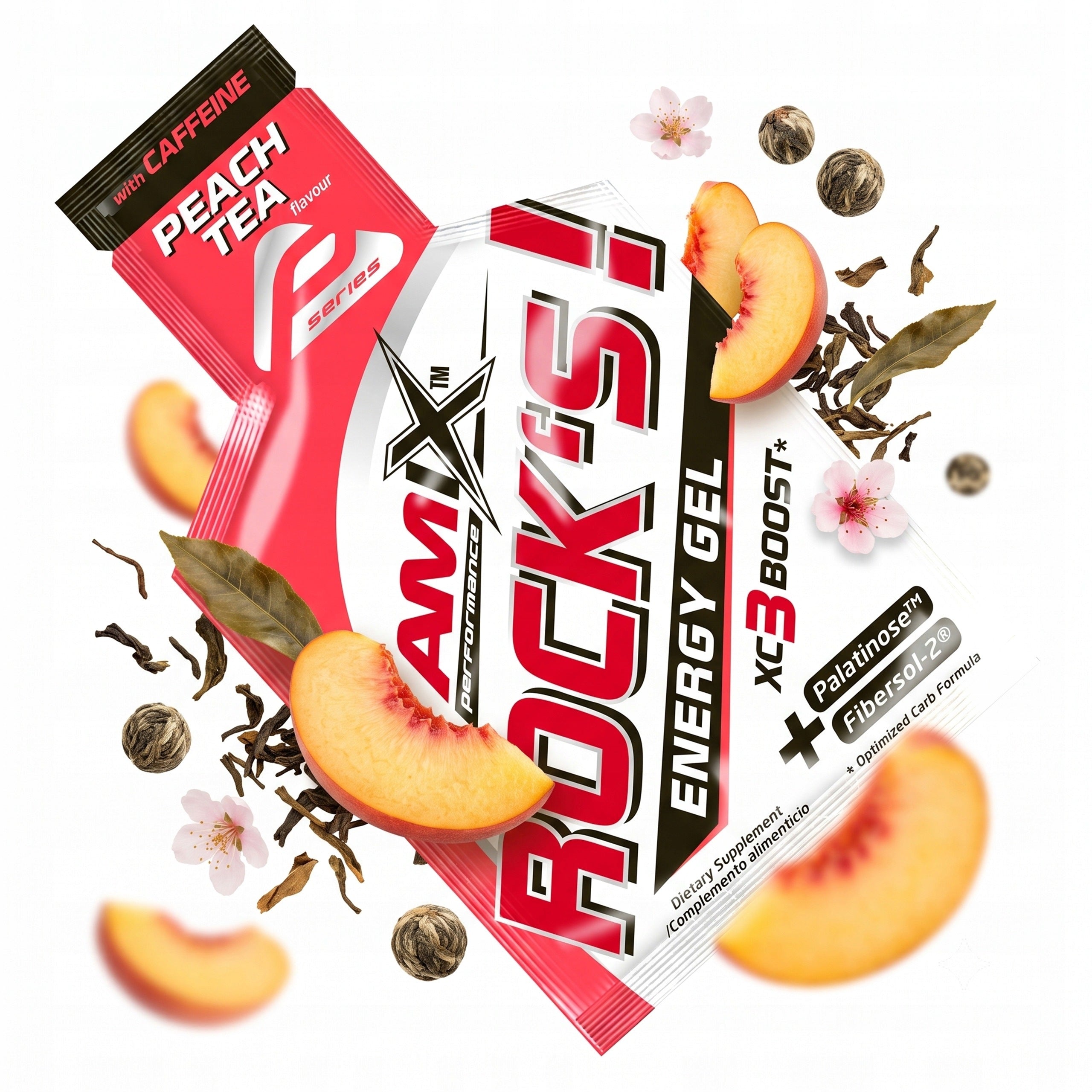 Energy gel for swimmers 32 g caffeine 40 mg peach