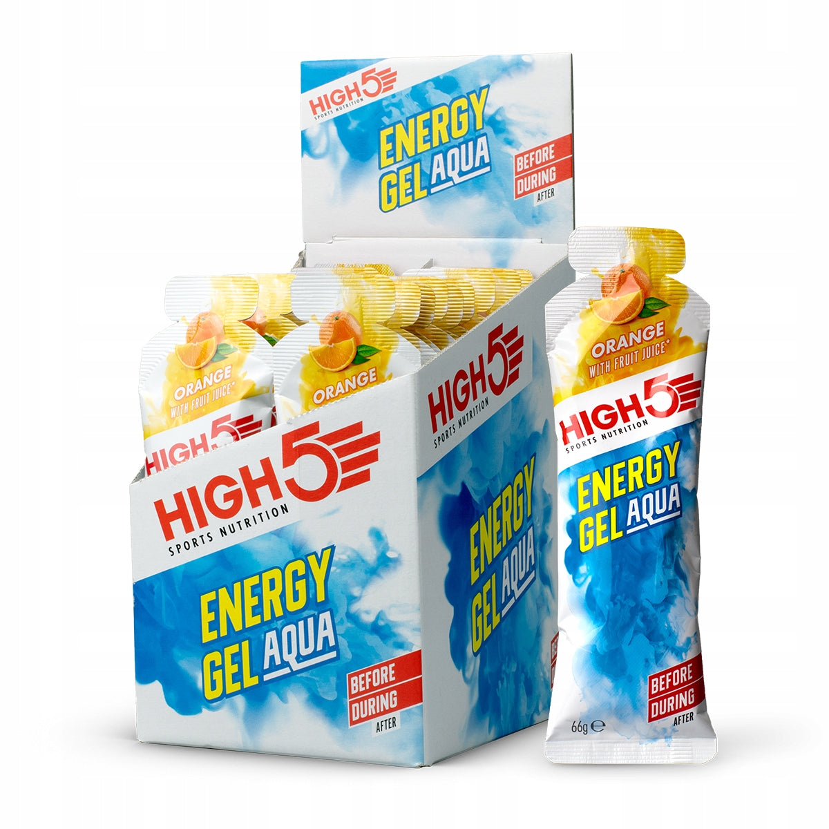 Energy gel liquid High5 with vitamin B6 with orange flavor 20 PCS