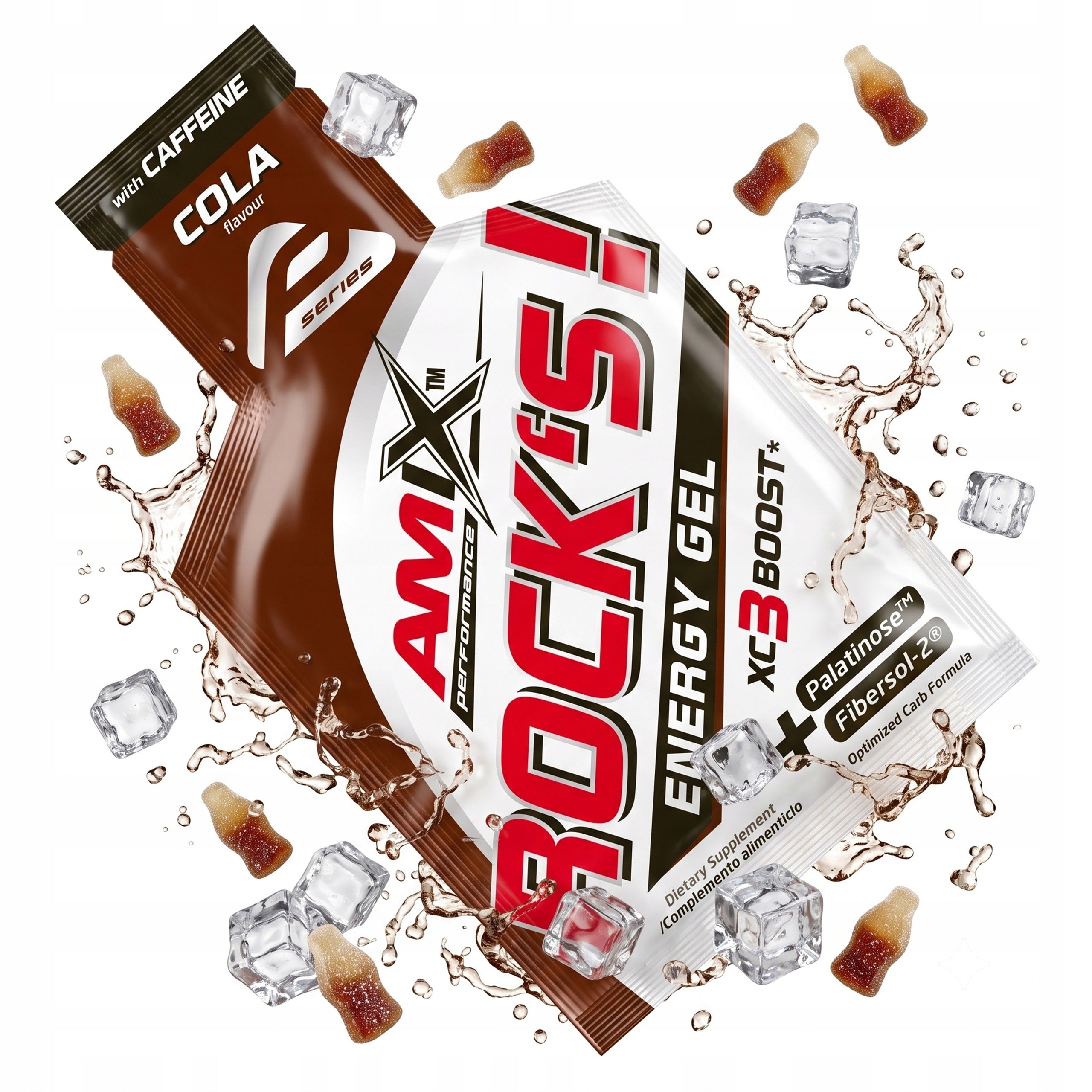 Energy gel with caffeine 40 mg Cola 32 g for cyclists runners electrolytes