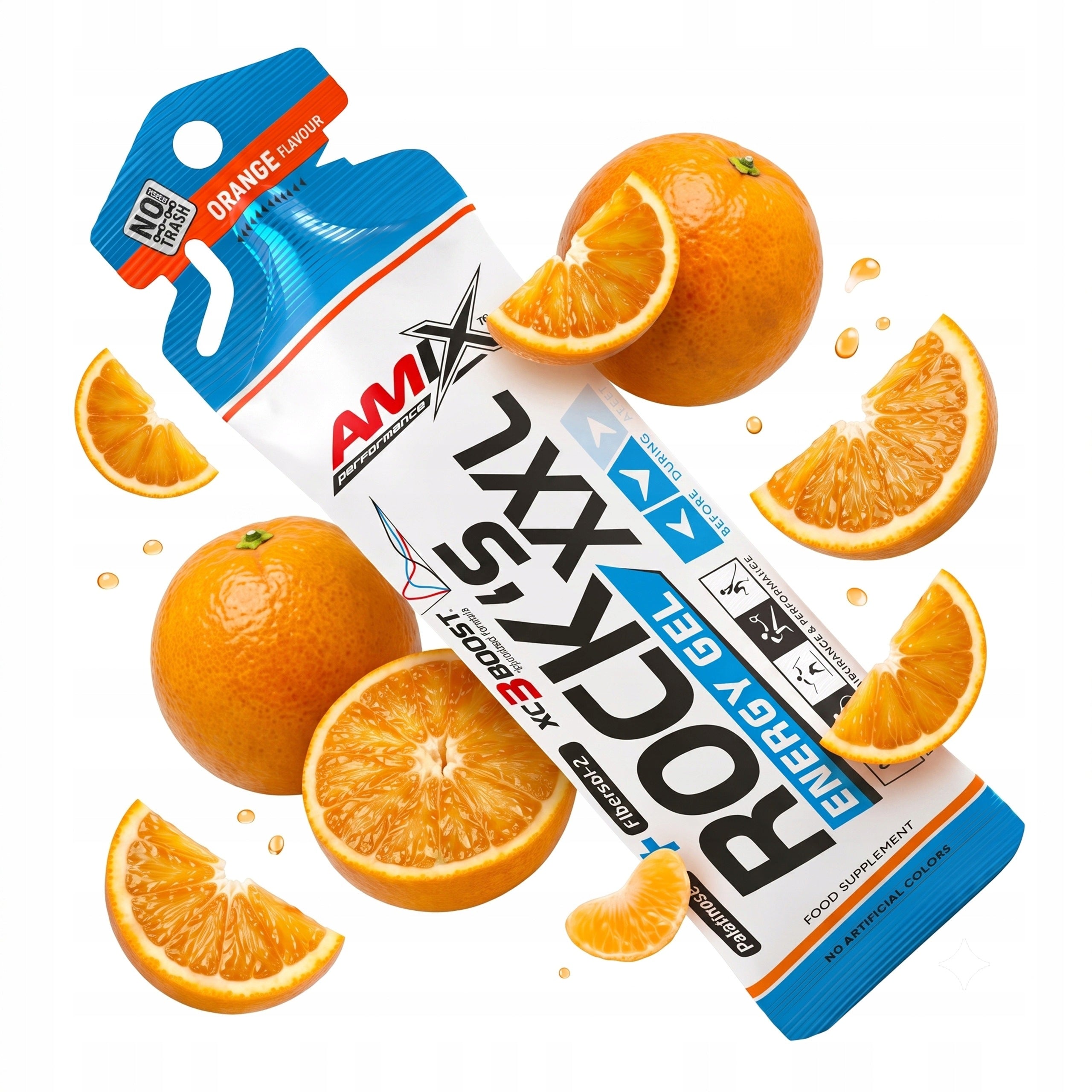 Energy gel without caffeine 65 g orange for runners cyclists