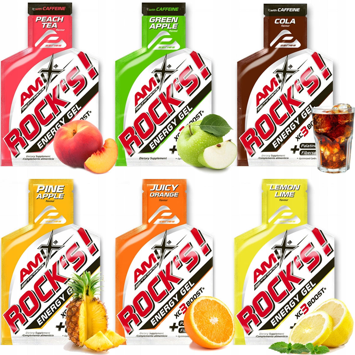 Energy gels SET OF 6 flavors MEGA EFFICIENCY CONDITION - ENERGY GEL Amix