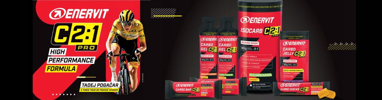 Enervit Energy Gel PRO C2:1 Carbo Gel Lime 40g carbons Expiration date at least six months from the date of purchase