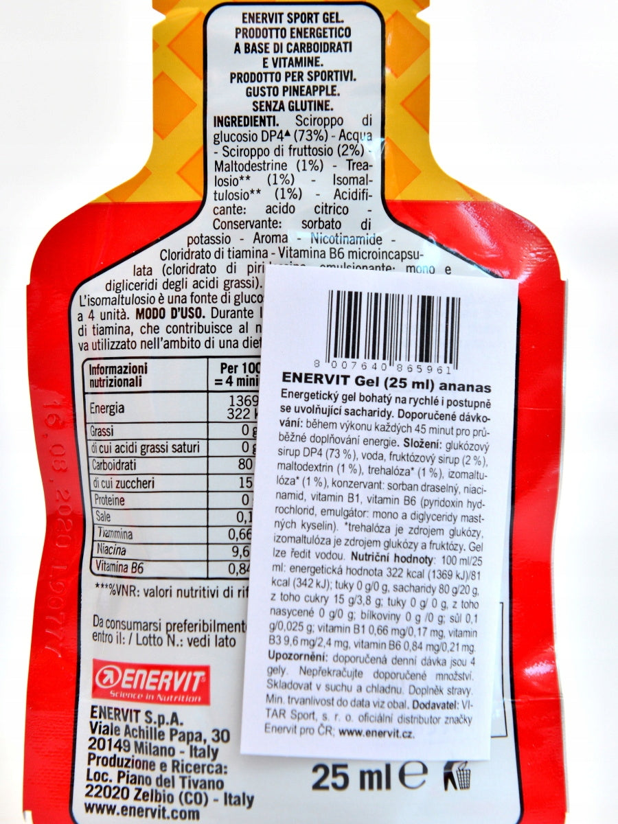 Enervit gel 25ml cola Manufacturer code 8007640882975