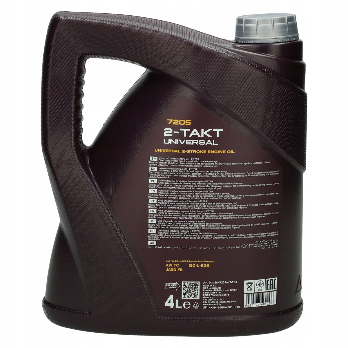 Engine Oil 7205 Mannol 2-Takt Universal 4L Manufacturer code MN7205-4