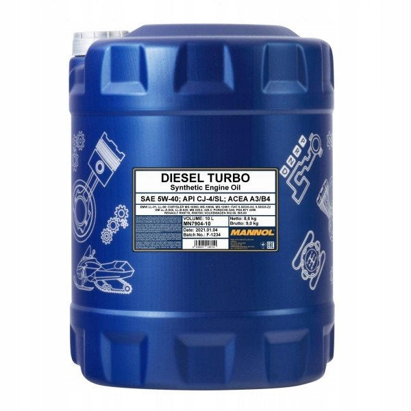 Engine Oil 7904 Mannol Diesel Turbo 5w40 10L