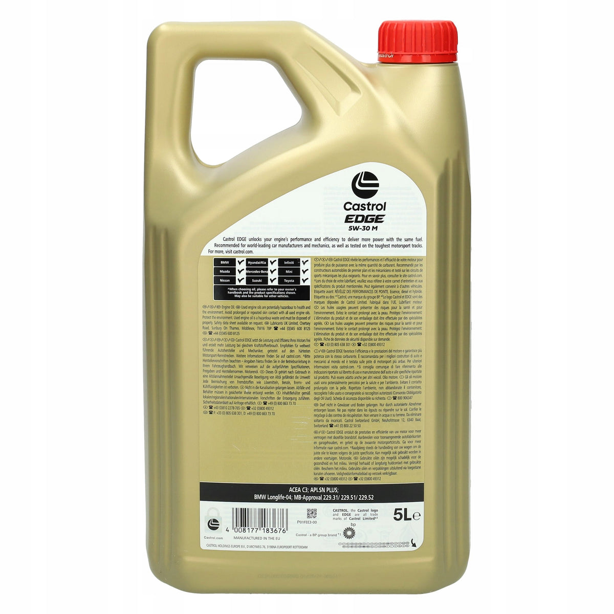 Engine Oil Castrol Edge M 5in30 5L Manufacturer code 15F6DC