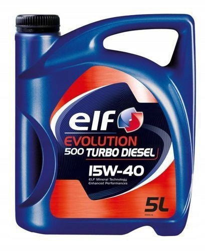 Engine Oil Elf Evolution 15W40 5L 500 TS Petrol Diesel A3/B3 SL/CF Manufacturer code ELF500TD15W405L