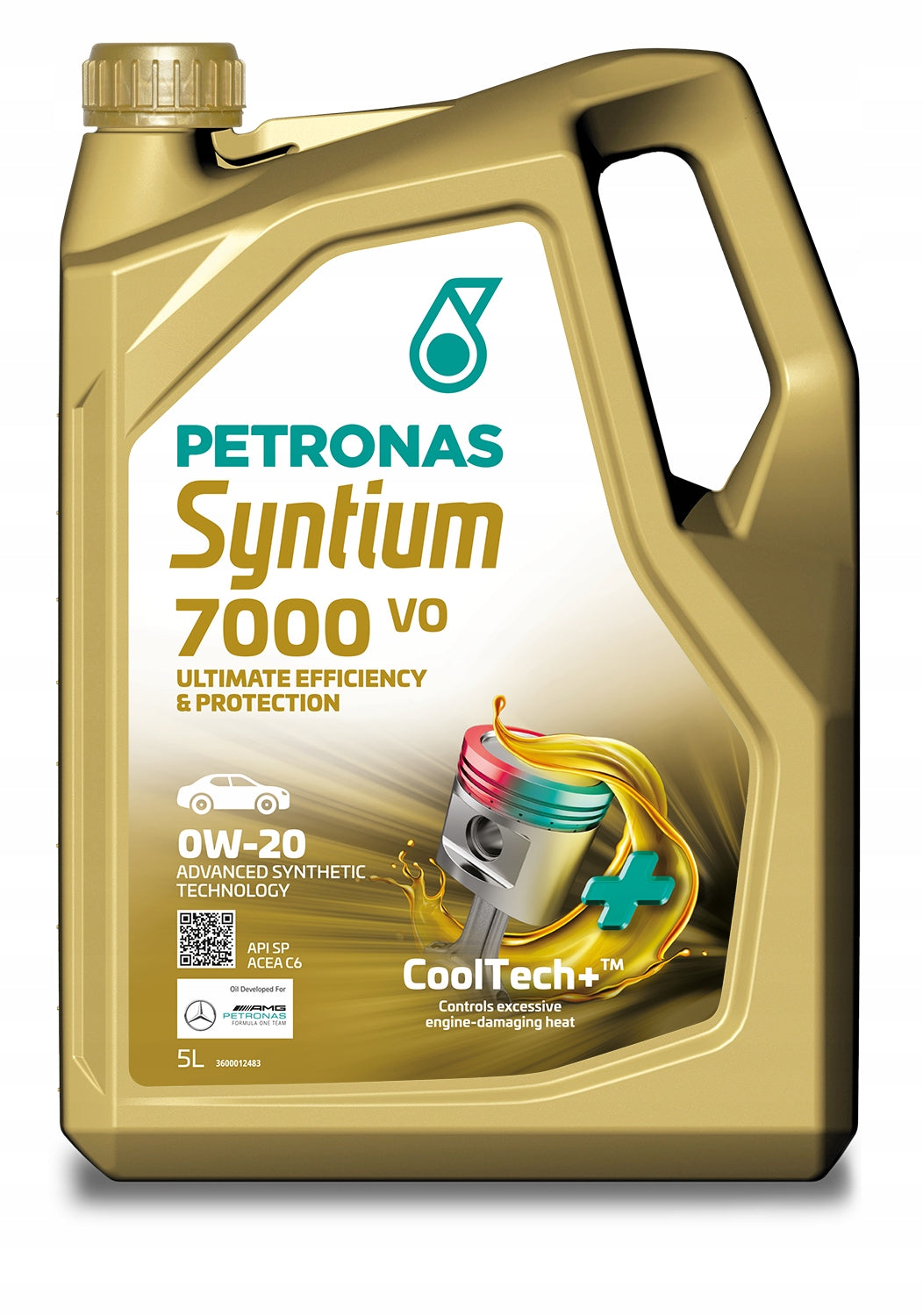 Engine Oil PETRONAS Syntium 7000 VO ACEA C6 0W-20 5L