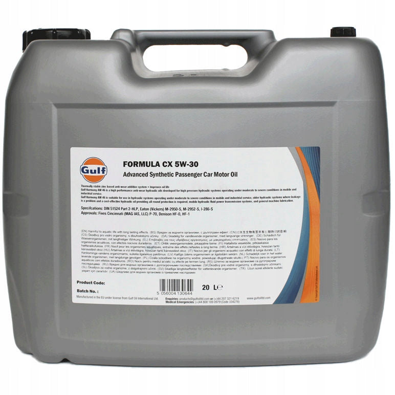 Engine Oil Synthetic Gulf FORMULA CX 5W-30 C2 C3 20L