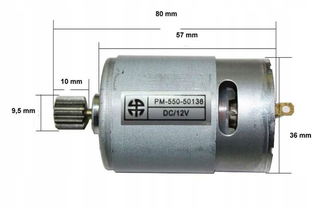 Engine PM 550 90W 24V 12 000 RPM for car battery (10 teeth) Brand no brand