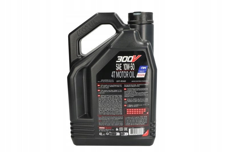 Engine oil 4T MOTUL 300V Racing/Off Road 10W50 4l Packaging volume 4 l