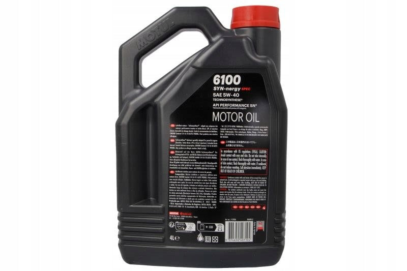 Engine oil 6100 (4L) 5W40 API SN ACEA A3 B4 BMW LL-01 CHRYS MOTUL Packaging volume 4 l