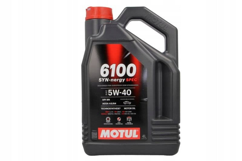 Engine oil 6100 (4L) 5W40 API SN ACEA A3 B4 BMW LL-01 CHRYS MOTUL