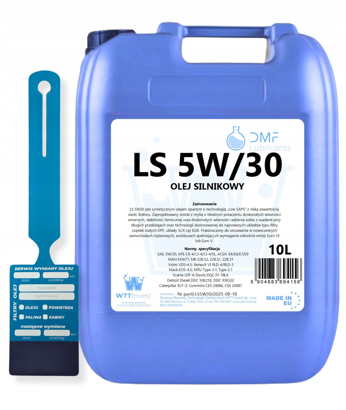 Engine oil DMF 5W/30 LS 10L low ash| E9 E7 E6 CJ-4