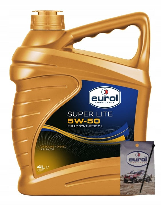 Engine oil EUROL SUPER LITE 5W50 5W-50 4L VW MB RENAULT + FREEBIE