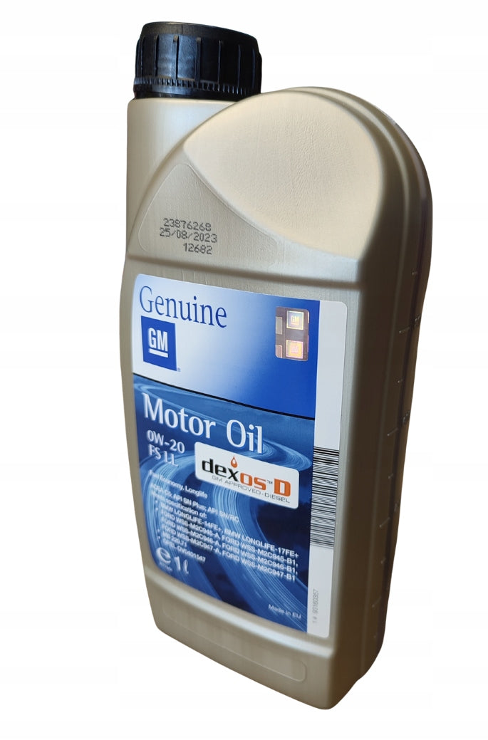Engine oil GM OPEL 0W20 1L Dexos D Packaging status original
