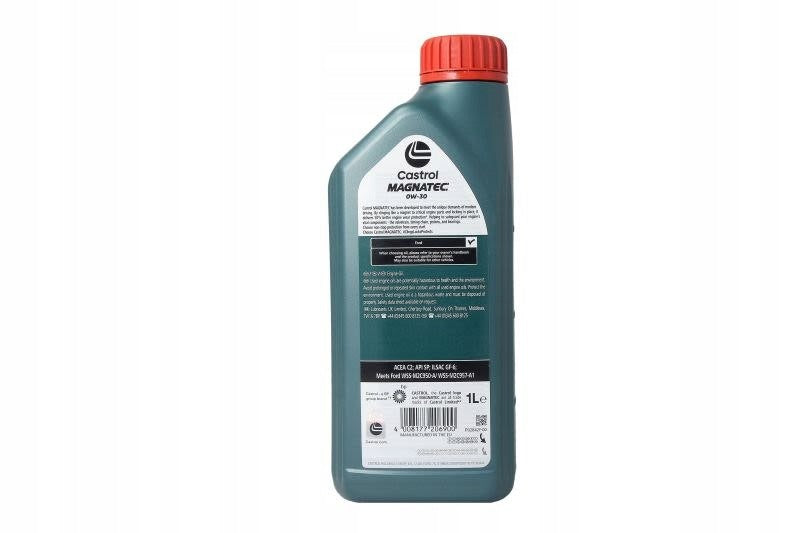 Engine oil MAGNATEC (1L) 0W30 API ILSAC GF-6 SP ACEA CASTROL 16219A Packaging volume 1 l