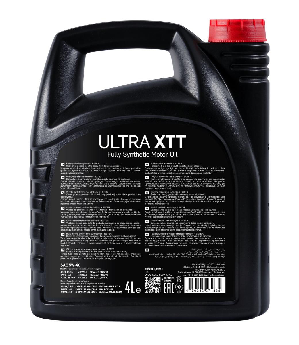 Engine oil Mannol 4 l 5W-40 Manufacturer code CH9701-4