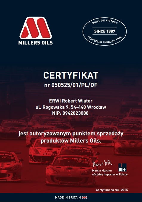 Engine oil Millers Oils Trident Proffesional 5in40 5L Manufacturer code 7625-5l
