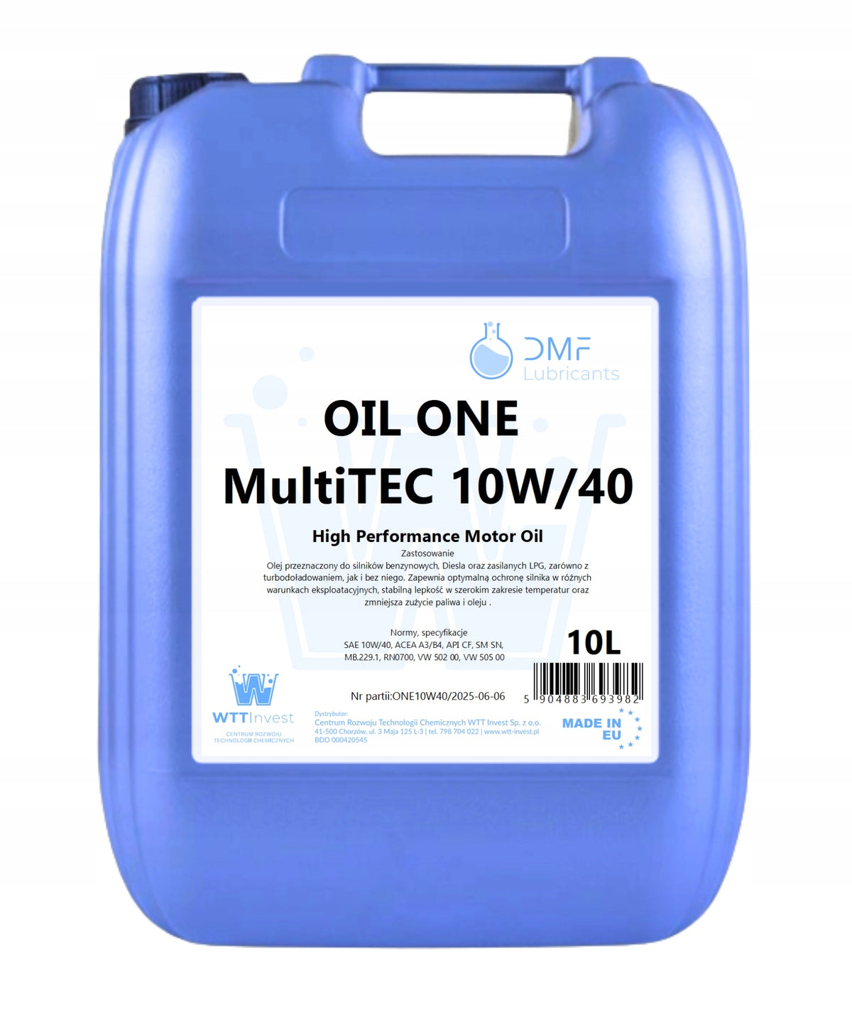 Engine oil OIL ONE MultiTEC 10W-40 10L Packaging status original