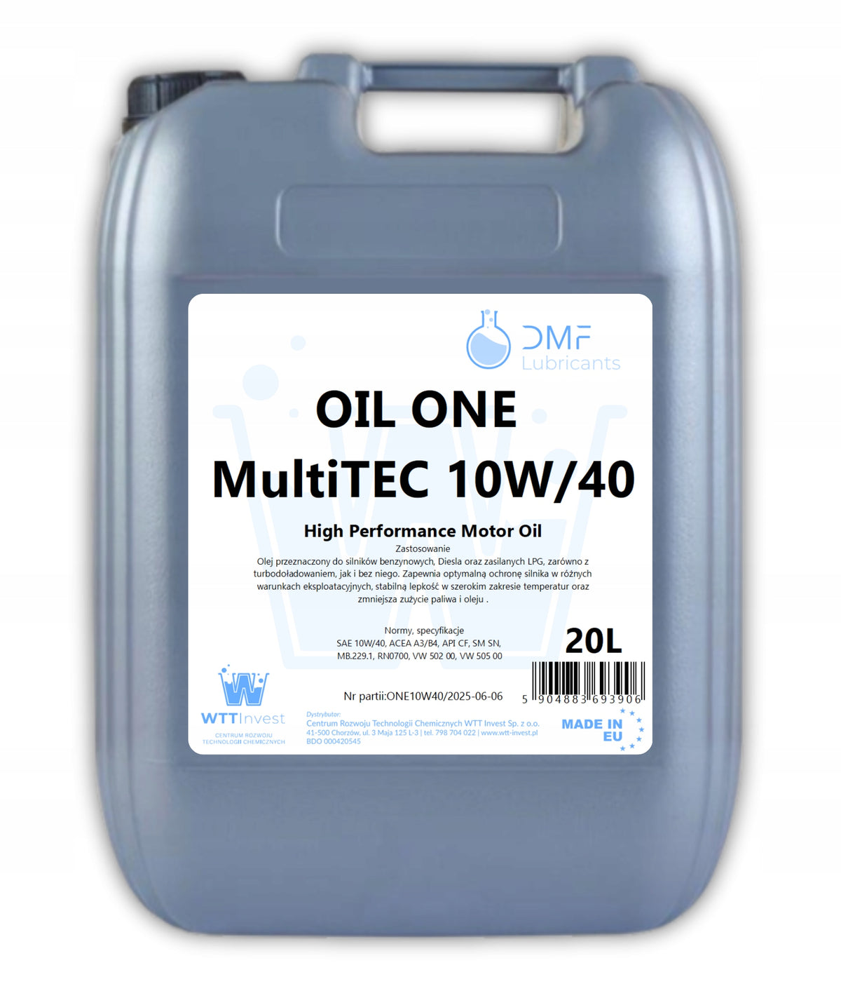 Engine oil OIL ONE MultiTEC 10W-40 20L Packaging status original