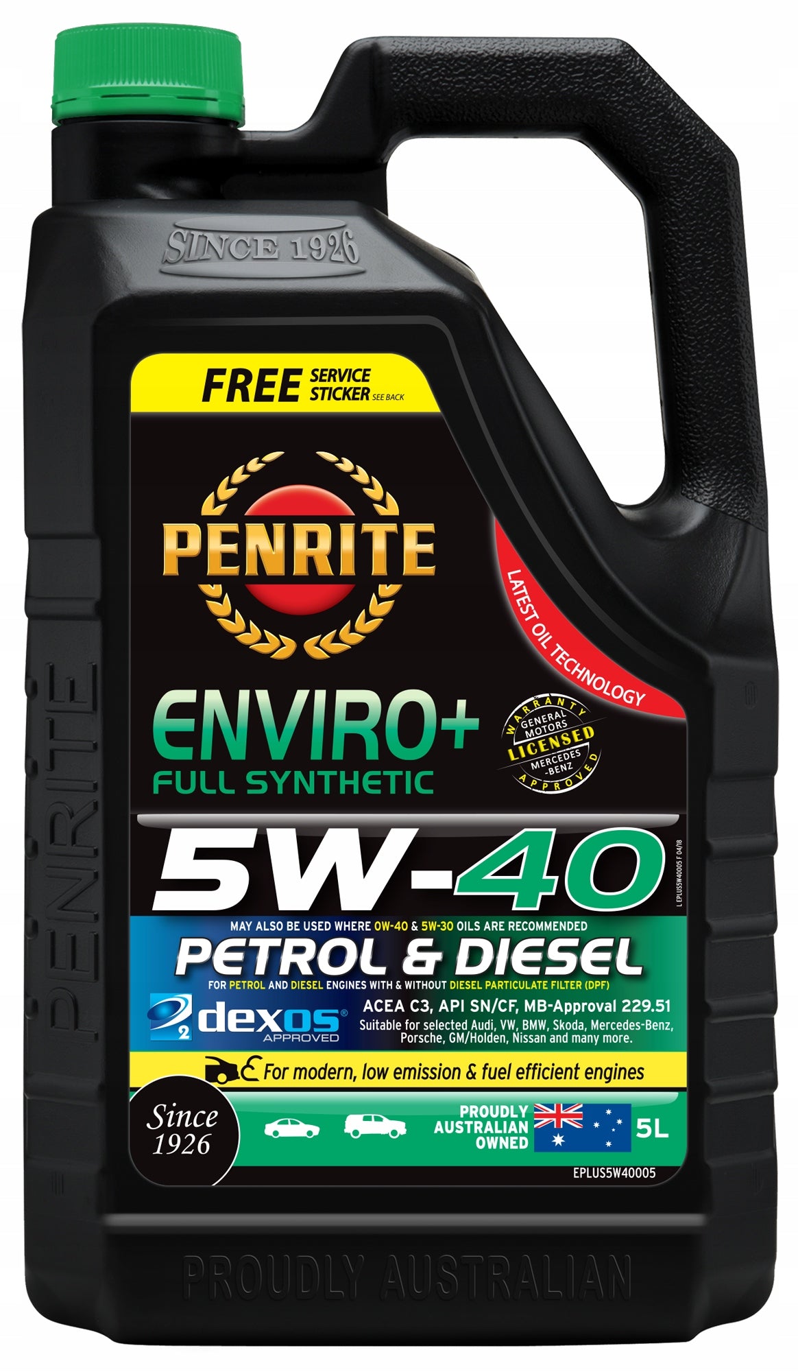 Engine oil Penrite Enviro+ 5 l 5W-40
