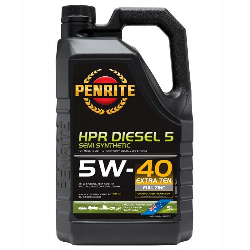 Engine oil Penrite HPR Diesel 5 5W40 Semi Synthetic 5L