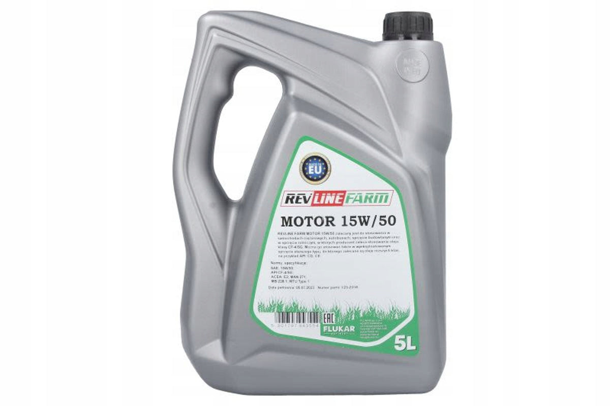 Engine oil REVFARM MOT 15W50 5L Packaging volume 5 l