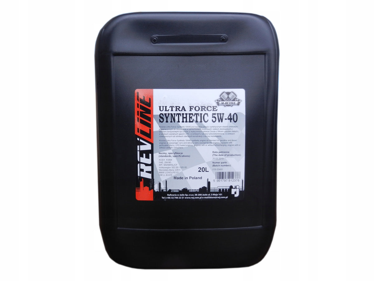 Engine oil Revline Ultra Force 5W40 20L
