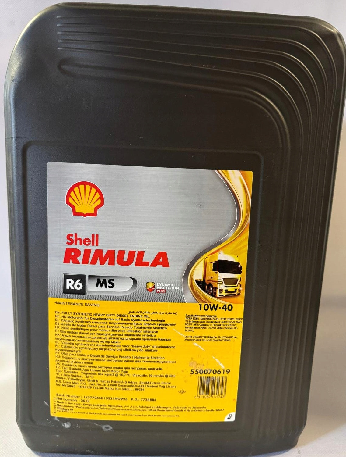 Engine oil Shell Rimula R6 MS20 l 10W-40