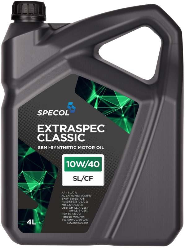 Engine oil Specol Extraspec Classic 10W40 4L ACEA A3 B4 Packaging status original
