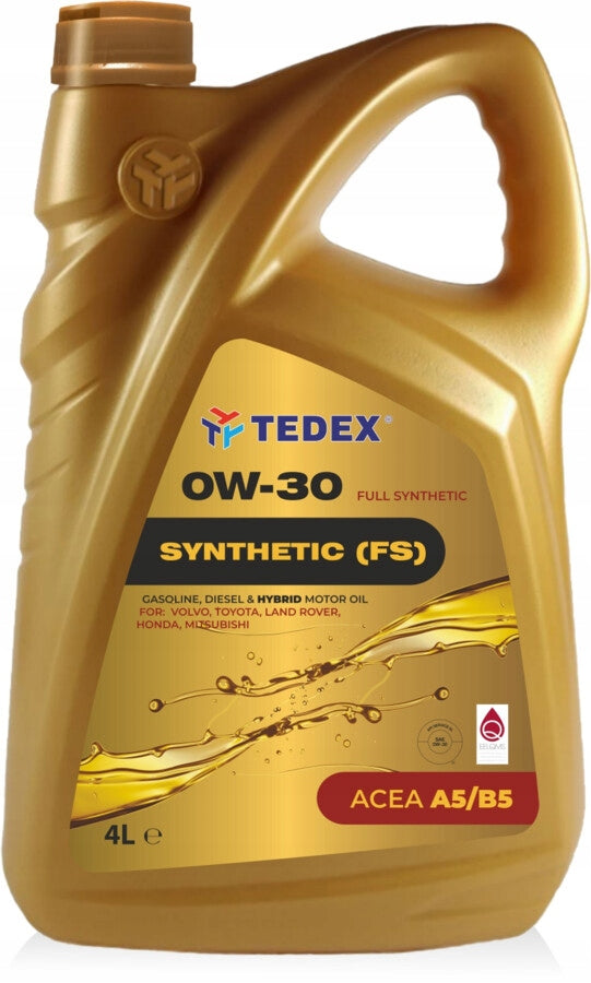 Engine oil Tedex Synthetic (FS) SL A5/B5 SAE: 0W30 4L PENDANT FREEBIE