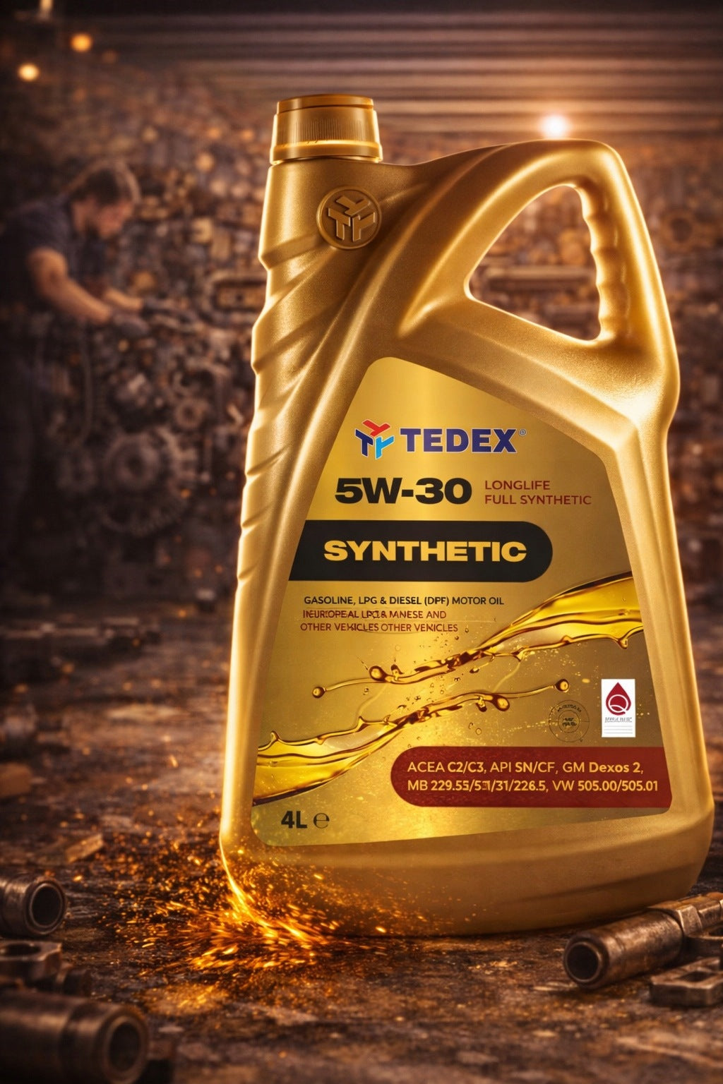 Engine oil Tedex Synthetic SN/SM/CF SAE: 5W-30 Packaging status original