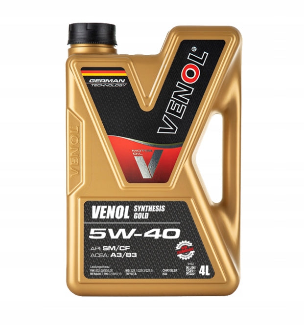 Engine oil VENOL Synthesis Gold 5W-40 4L(API:SM/CF)A3/B3