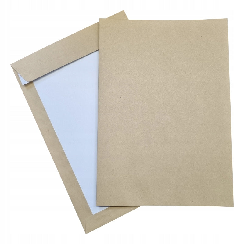 Envelope C4 brown, with cardboard back 1pc.