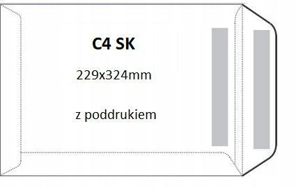 Envelope C4 white SK 229x324mm with underprint 250pcs.