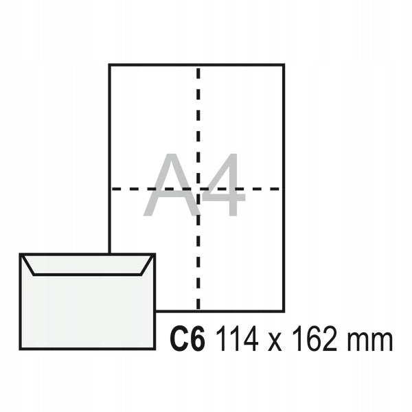 Envelope C6 SK self-adhesive 25 pcs. Color white