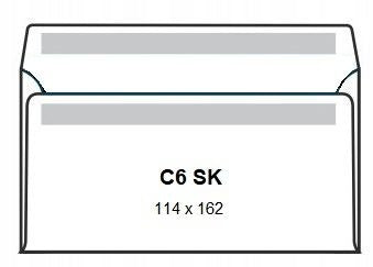 Envelope C6 white self-adhesive SK 114x162mm - 50pcs