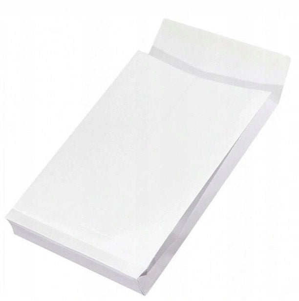 Envelope E4 RBD expandable with strap HK white foiled 25 pieces Brand NC Koperty