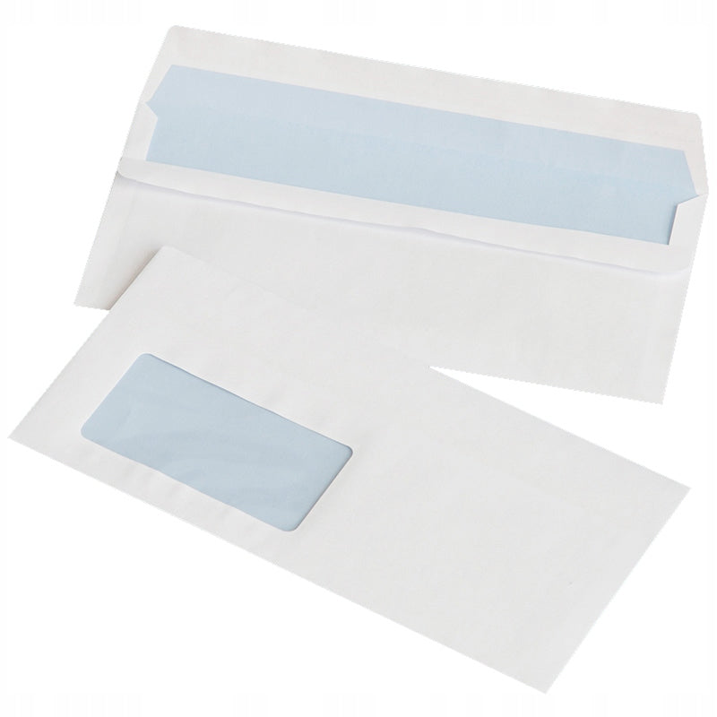 Envelope with left window DL (110 x 220 mm) SK self-adhesive white 100 pcs.