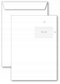 Envelope with window C4 (229 x 324 mm) white 500 pcs Format C4 (229 x 324 mm)