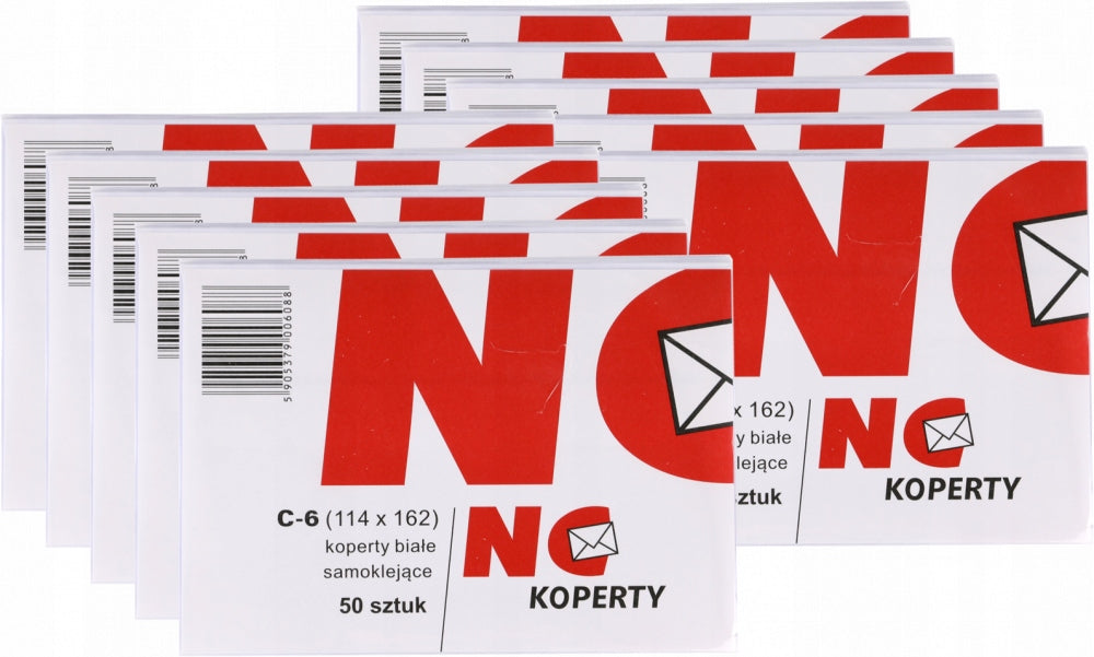 Envelopes C6 white SK self-sticking 50 PCS standard NC Envelopes x 10 PACK