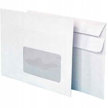 Envelopes with window C6, right window, SK white, 50 pieces